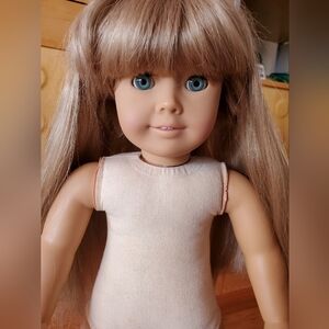 American Girl Doll Kirsten White Body Pleasant Company c. 1988 w/ meet outfit
